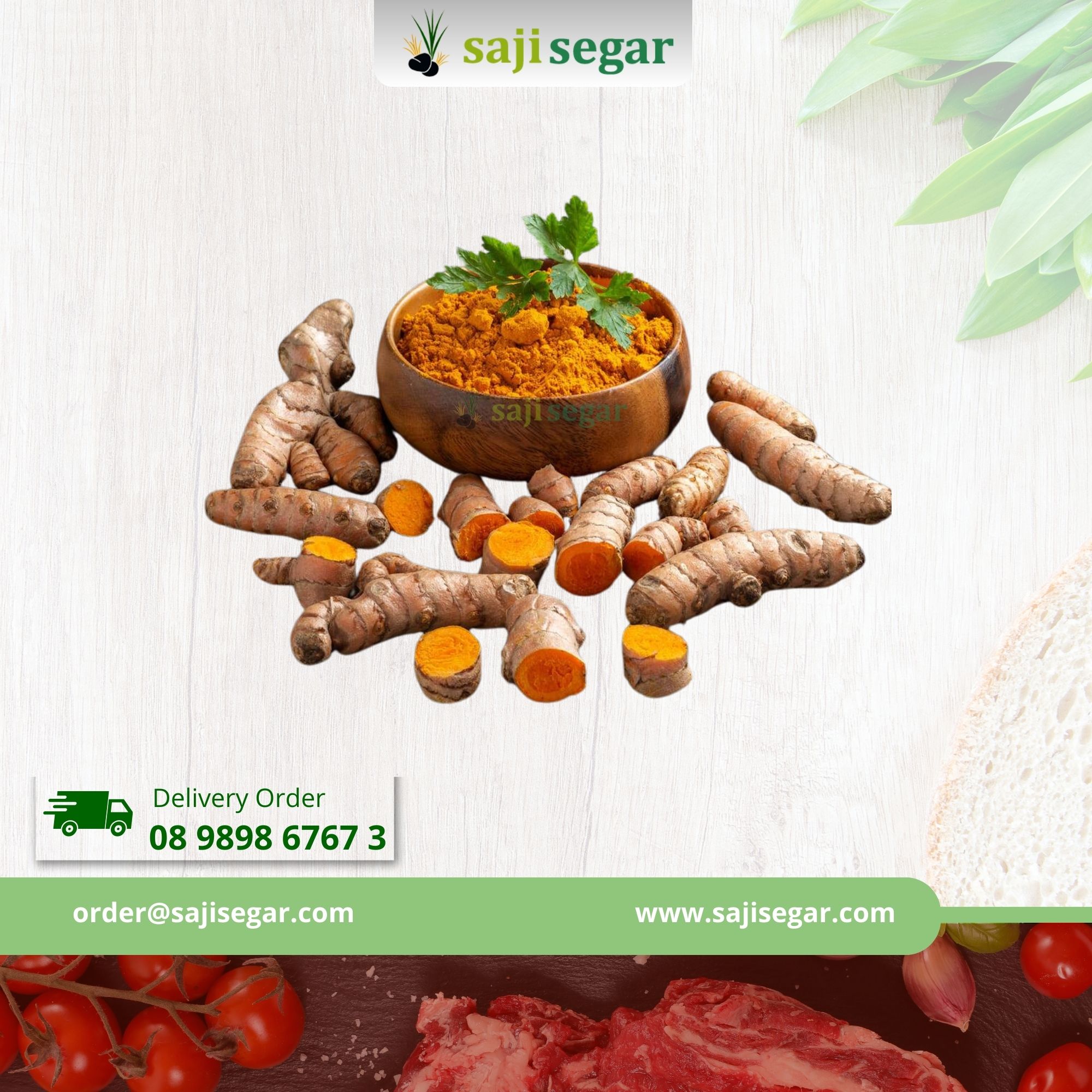 Kunir Kunyit Kuning Bubuk 1kg - Bbk 1kg GB